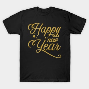 Golden Design New Year T-Shirt